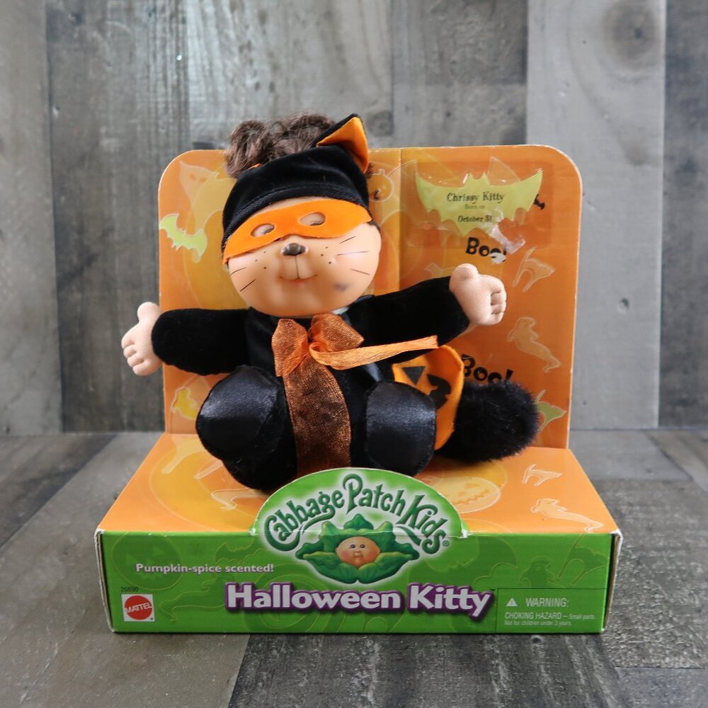 Cabbage Patch Kids Halloween Kitty Chrissy Kitty Toy Doll Y2K Mattel Vintage NIB